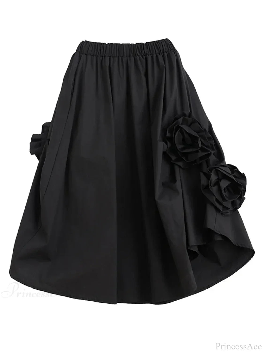 Vintage Floral Loose Midi Skirt