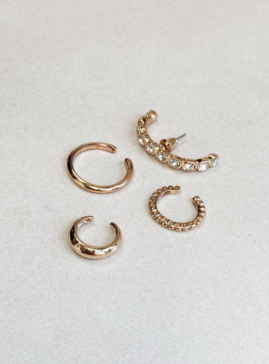 Life In Luxury Ear Cuff Set Gold