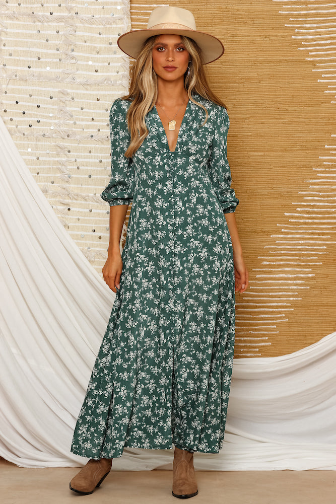 Meadowlake Maxi Dress Green