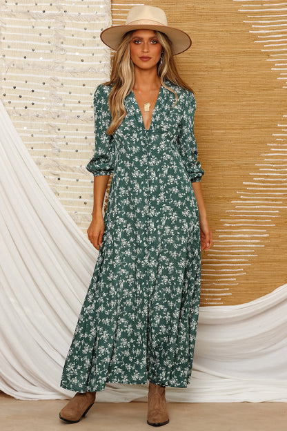 Meadowlake Maxi Dress Green