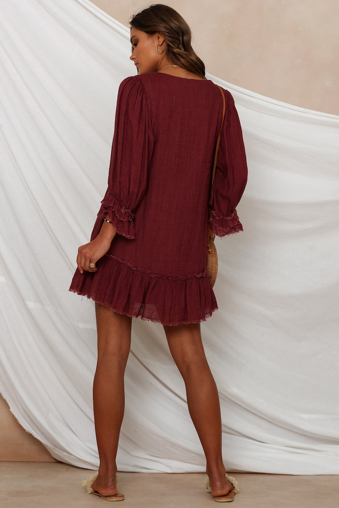 Chaumon Dress Maroon