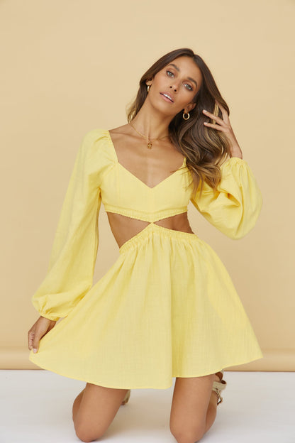 SEVEN WONDERS Tinsley Mini Dress Yellow