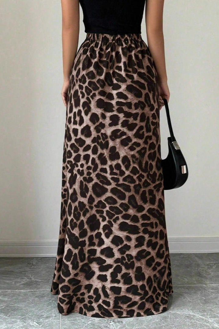 Sexy High Waist A Line Maxi Skirt