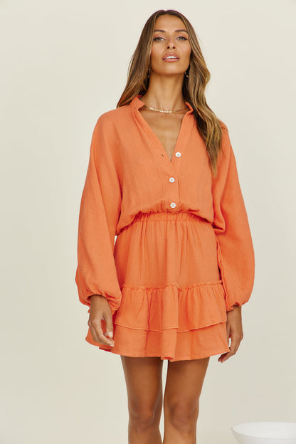 Peach Sunsets Dress Orange