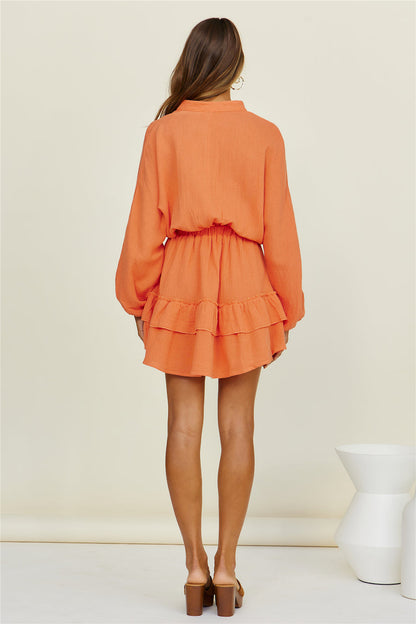 Peach Sunsets Dress Orange