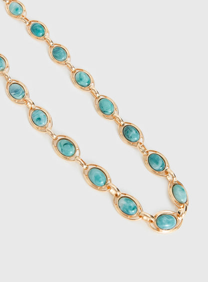 Made For Me Belt Gold / Aqua