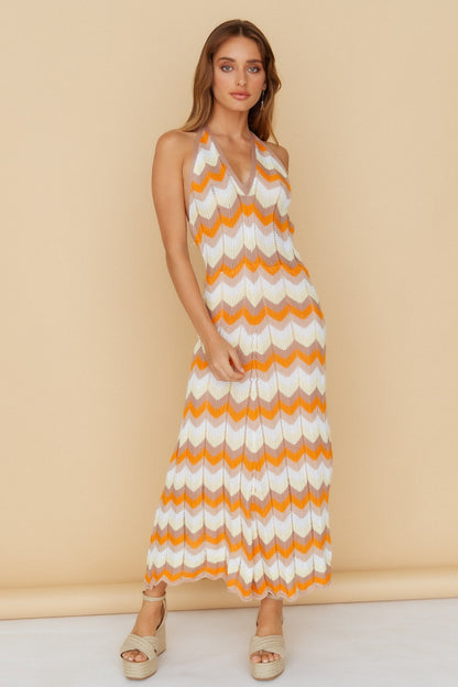Drinks On The Beach Maxi Dress Orange