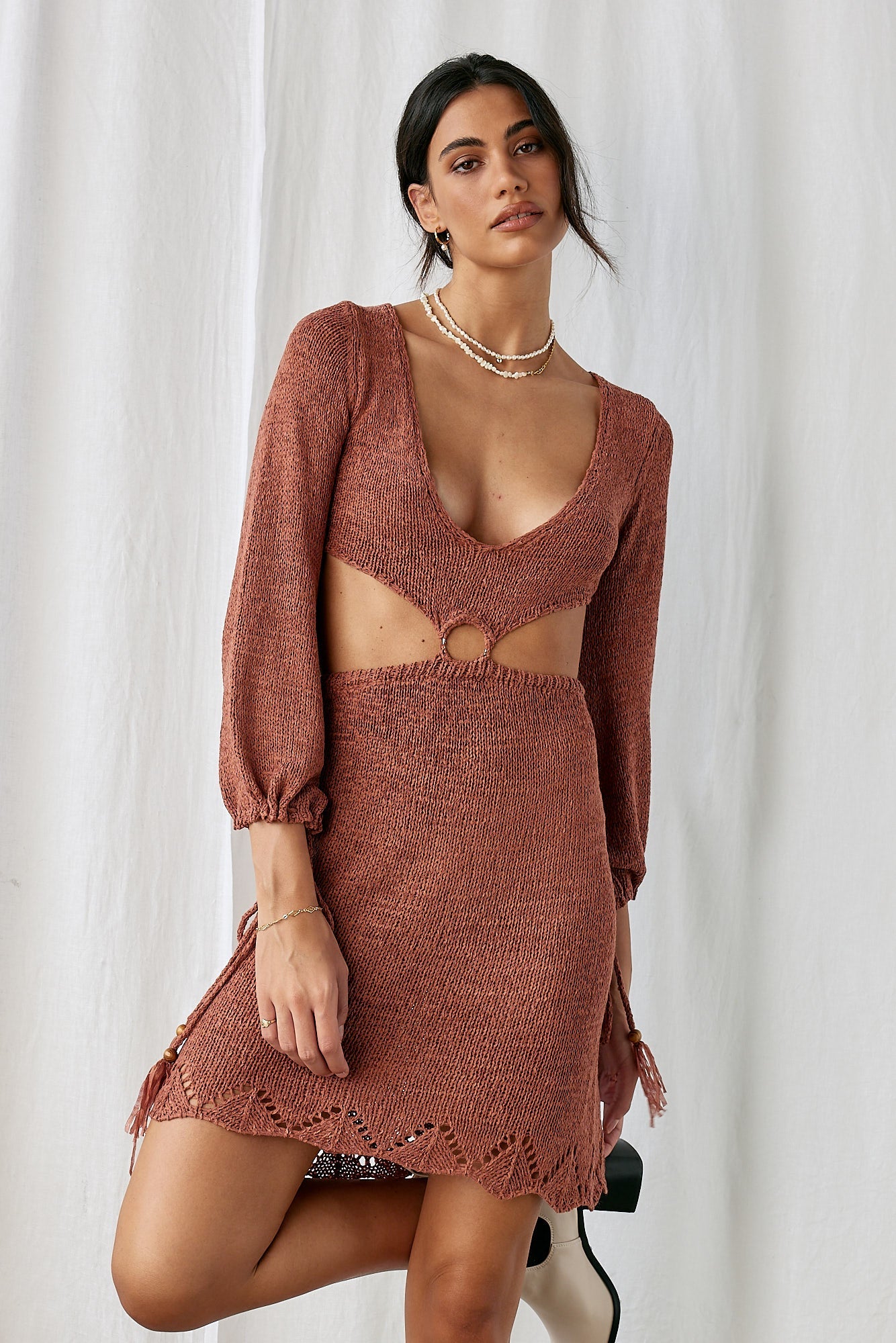 All About Love Knit Dress Brown