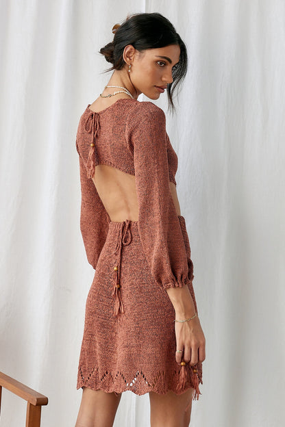 All About Love Knit Dress Brown