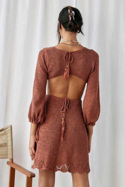 All About Love Knit Dress Brown
