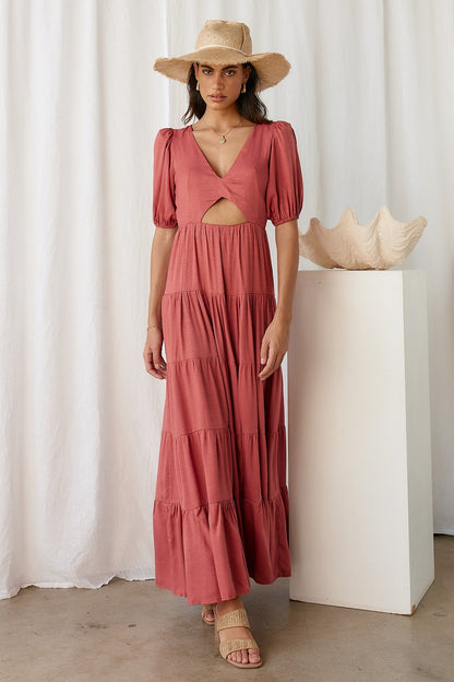 RUNAWAY THE LABEL Cedros Maxi Dress Terracotta