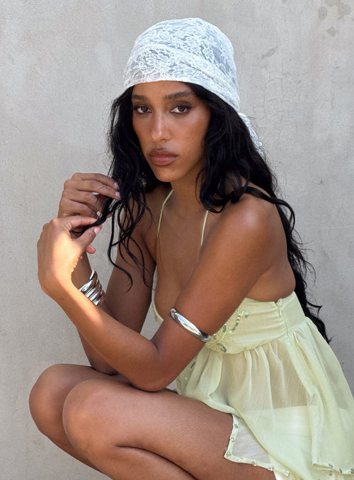 Nellie Scarf White Lace