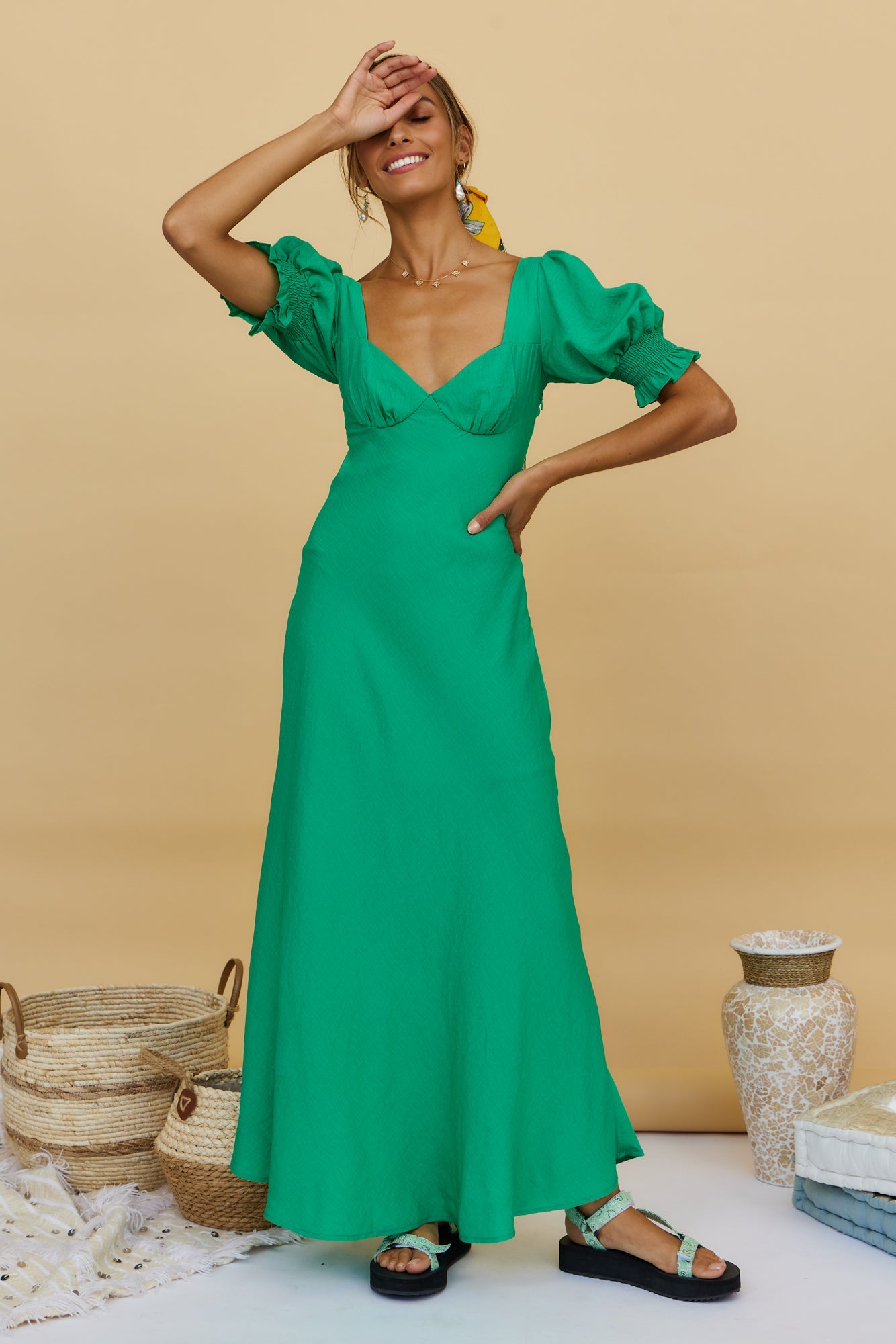 Calyx Maxi Dress Green