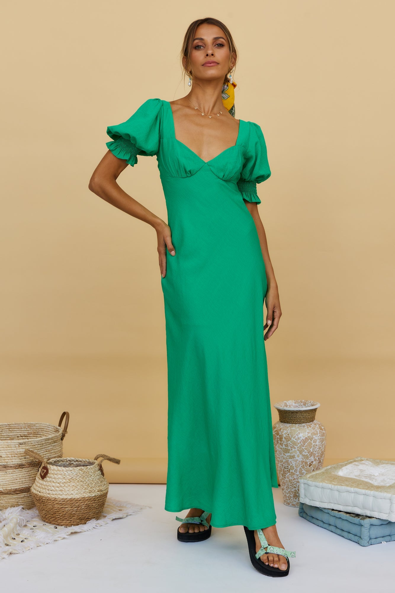 Calyx Maxi Dress Green