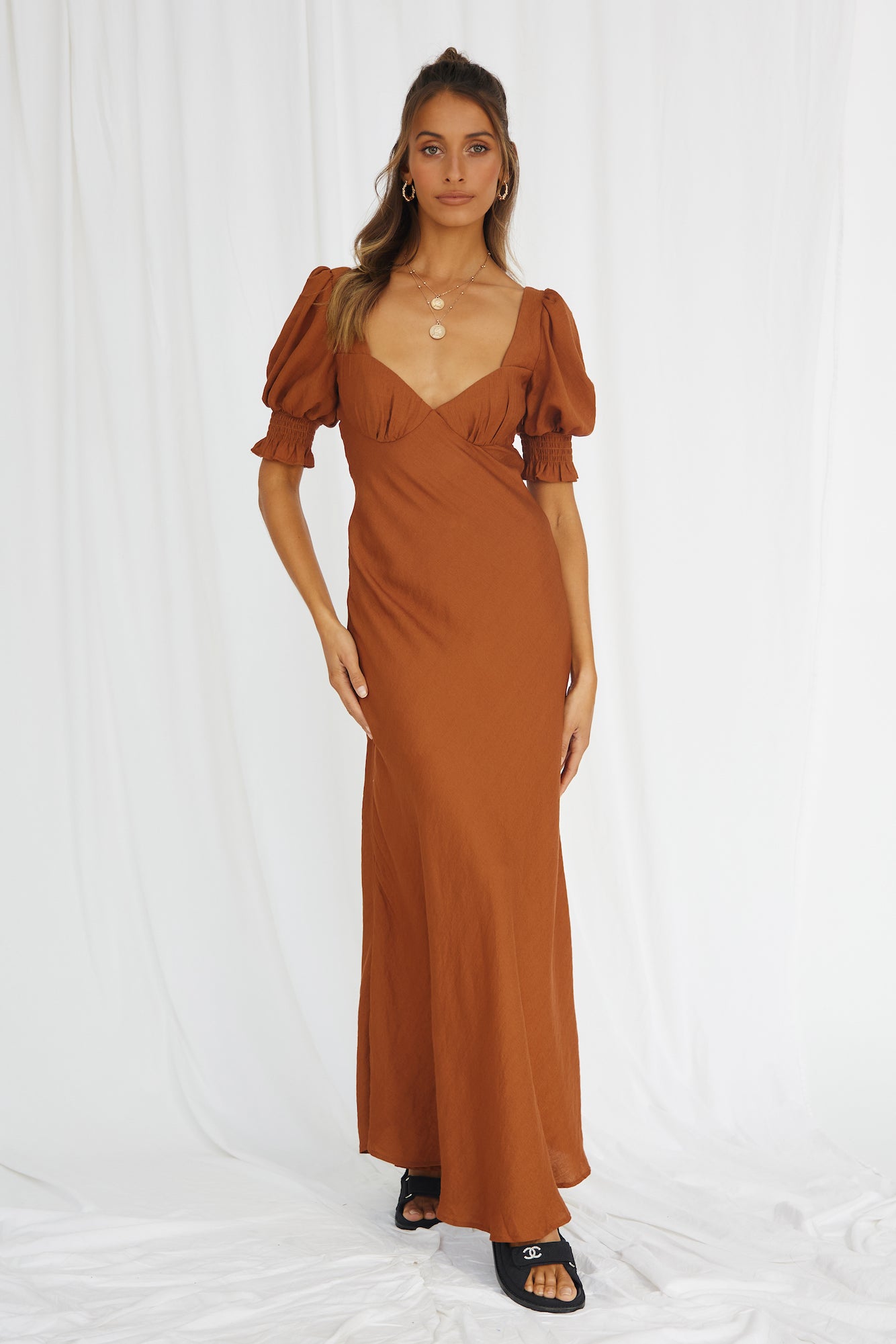 Calyx Maxi Dress Tan