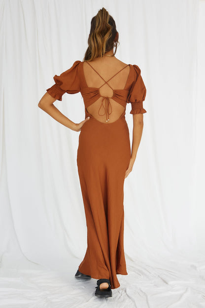 Calyx Maxi Dress Tan
