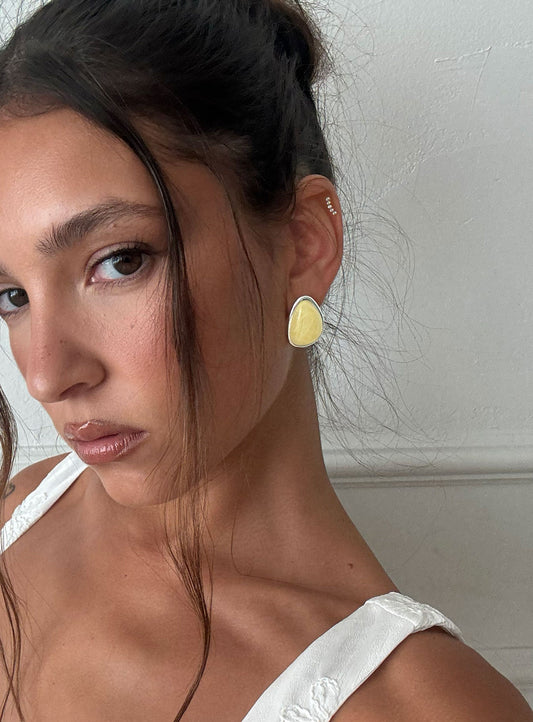 Vanita Earrings Silver / Yellow