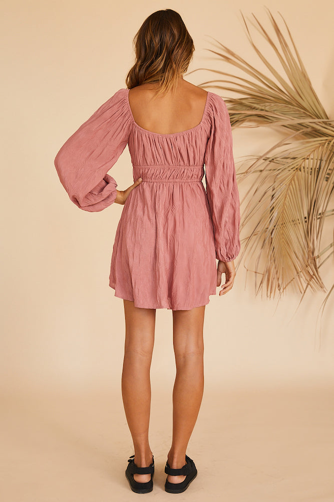 Way Back Home Dress Rose
