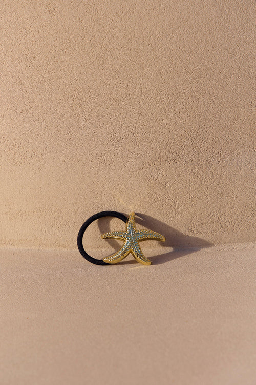 Starfish Hair Tie Gold