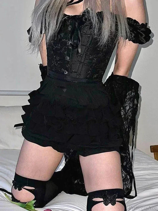 Patchwork Elevated Waist Skirt