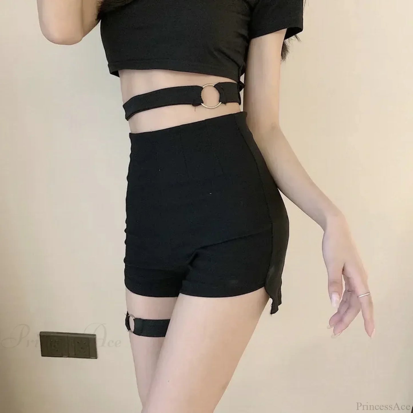 Plaid Irregular High Waist Skirt