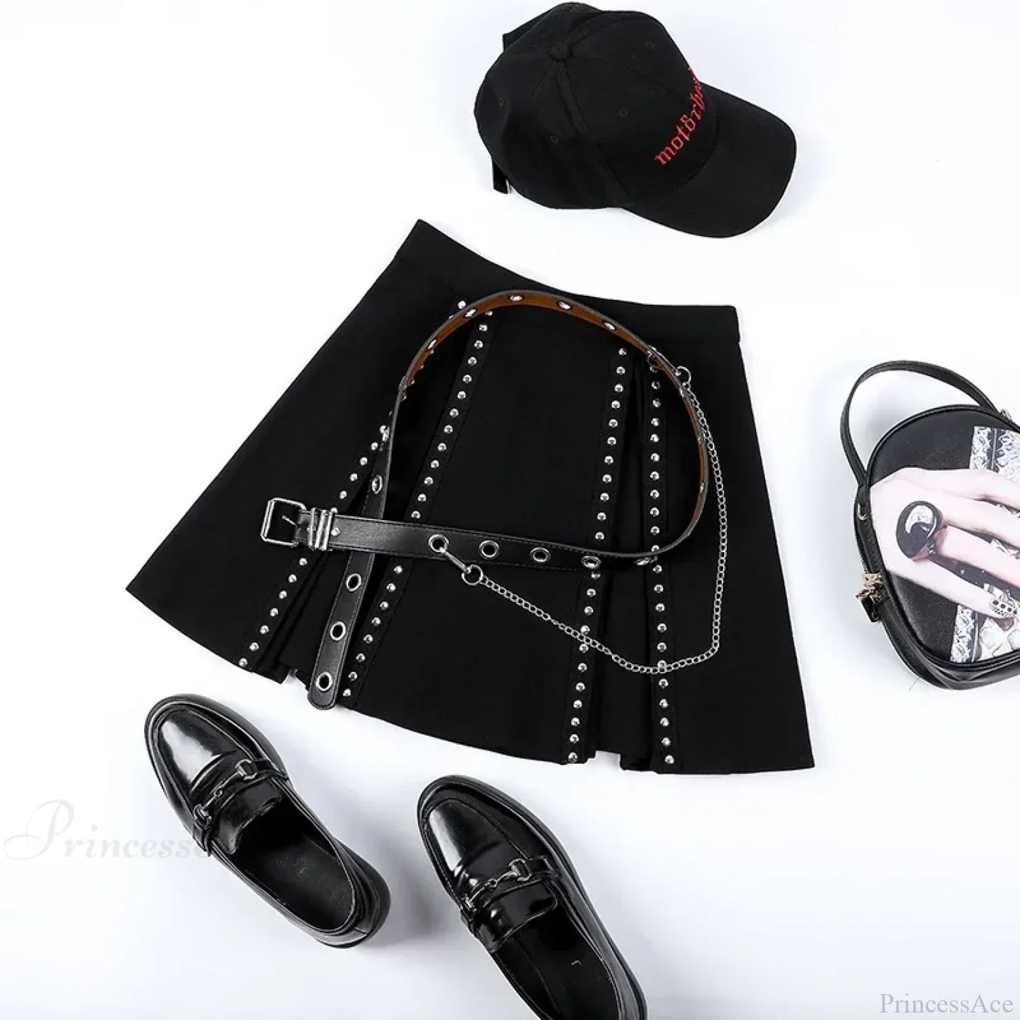 Punk Stud Retro Harajuku Skirt