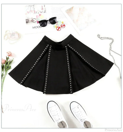 Punk Stud Retro Harajuku Skirt