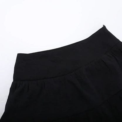 Steampunk Ruffle High Low Skirt