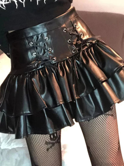 Tie-up Bodice Tall Waist Skirt